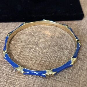 Blue and Gold Women's Bangle Bracelet